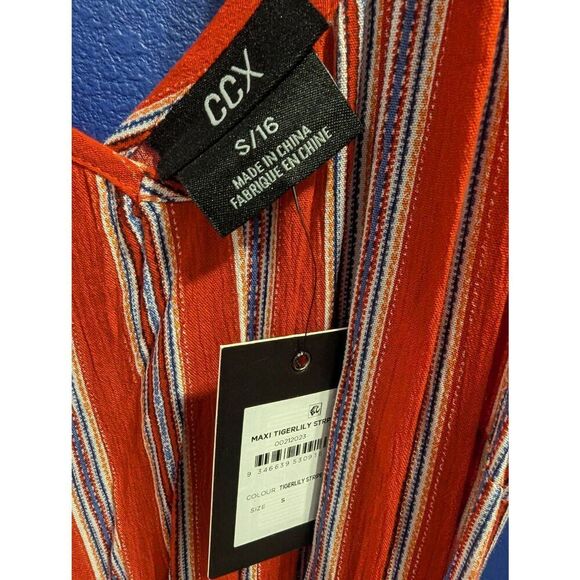 Sz S (16/0X) City Chic Maxi Tiger Lily Stripe NWT! - Picture 5 of 10